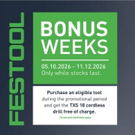  Festool Bonus Weeks TXS 18 Promo